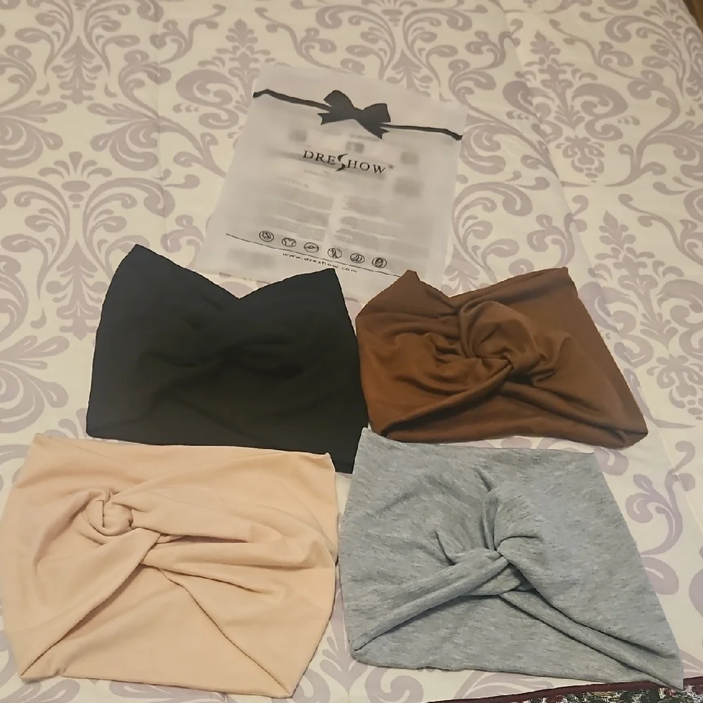 Dreshow Head Wraps NWT OS Brown Beige Black Gray. Great Gift